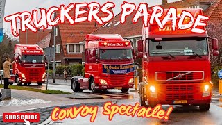 Truckers Parade Truckers Convoy Spectacle 🚚🌏 truckersrun 4K 🚚 🚛🚚 [upl. by Hortensa]