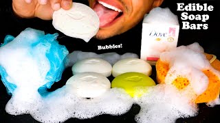 EDIBLE SOAP BARS WITH BUBBLES EATING FAKE ASMR MUKBANG 먹방 PRANK JERRY MOUTH SOUNDS NO TALKING [upl. by Gilbertina]