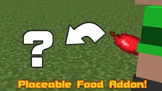 Minecraft Bedrock  Placeable Food Addon [upl. by Lucius957]