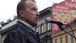 Demonstrace Praha 17 10 2015  Jiří Černohorský [upl. by Natsirk574]