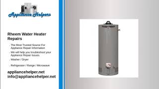 Rheem Water Heater Repairs [upl. by Higginbotham]