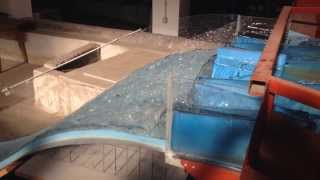 Hydraulic Jump  Energy dissipation  Overflowing Canal Model  NTUA Civil Engineering [upl. by Cath]