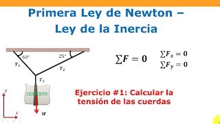 Cómo calcular la tensión de las cuerdas  1ra Ley de Newton [upl. by Natascha]