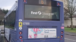 TRIP REPORT  Clarkston to EK  First Glasgow Enviro300 SN13 EDV 67828 [upl. by Aryahay]