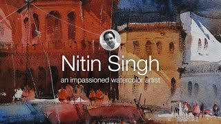 Indian watercolour painting by Nitin Singh [upl. by Aivax]