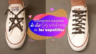 4 FORMAS ORIGINALES de ATAR los CORDONES de las zapatillas ¡lazada en ESTRELLA [upl. by Haggi]