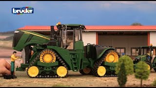 Bruder Toys John Deere 9620RX w Track Belts  09817 [upl. by Yerd]