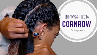 143 HOW TO CORNROW 4 BEGINNERS ONLY [upl. by Acissej]