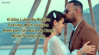 Feelinga Lyrics Garry Sandhu  Adhi Tape  Punjabi Romantic Songs [upl. by Candless]