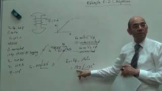 Synchronous Motor XVII Effect of Excitation Change on a at Constant Load Example 6 2 9 8 2016 Y [upl. by Shatzer]