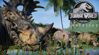 Sinoceratops  All Skins Showcased  Jurassic World Evolution [upl. by Kaete]