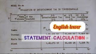 English lower statement calculation typewriting exam [upl. by Comethuauc]