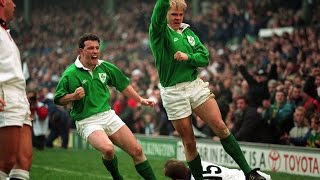 RBS 6 Nations Greatest Moments Simon Geoghegan Try Ireland v England 1994 [upl. by Center]