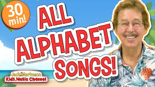 All APHABET Songs  30 MINUTES of Alphabet Songs  Jack Hartmann [upl. by Rizas]