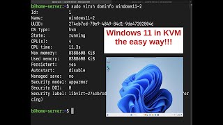 Windows 11 in KVM the Easy Way  Linux Virtualization [upl. by Otsirave]