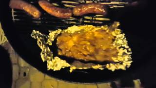 Johnsonville sweet Italian sausages on grill [upl. by Franza266]