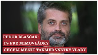 Fedor Blaščák Dve percentá pre mimovládky chceli meniť takmer všetky vlády [upl. by Airetnahs]