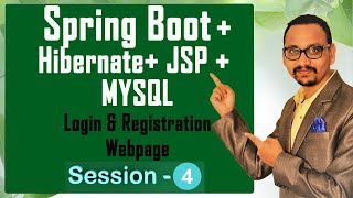 Spring Boot Project Session4  Send data from JSP page to database  LoginRegistration [upl. by Ludovick927]