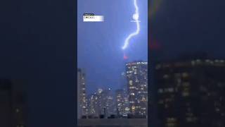 WATCH Lightning Strikes During Chicago Area Storms [upl. by Ingrid]