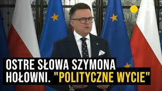 Ostre słowa Szymona Hołowni Mówił o quotpolitycznym wyciuquot [upl. by Nodarse898]