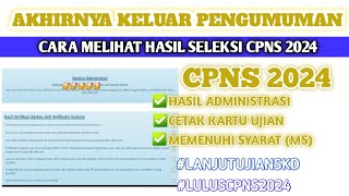 Cara Mengecek Pengumuman seleksi CPNS 2024 [upl. by Scrope]