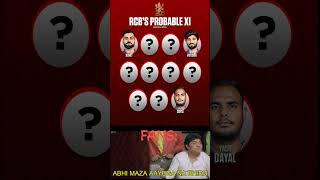 Pick Royal Challenger Bangalore Probable Playing 11 For IPL 2025 rcb viratkohli shorts [upl. by Oelc]