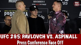 Sergei Pavlovich vs Tom Aspinall Presser Face Off UFC 295 [upl. by Eddina]