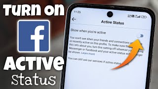 How to Turn On Active Status on Facebook [upl. by Henrie]