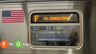 Rerouted R160A2 F Via Crosstown Action Broadway [upl. by Etteloiv]