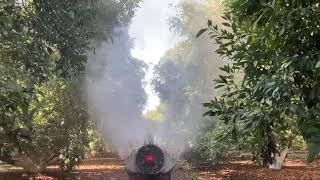 Aspersora de turbina con deflectores modelo EOLO de TEYME para aguacate de alto porte [upl. by Polik654]