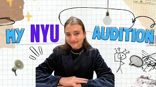 What Is It Like to Audition For NYU BFA From Someone Who Got In [upl. by Rica826]