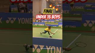 Badminton Final badmintoncompetition under 15 badminton competition mirzabadmintontv [upl. by Ilyah]