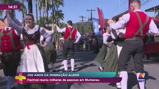 200 Anos Da Imigração Alemã festival reuniu milhares de pessoas em Blumenau [upl. by Ahsinot]