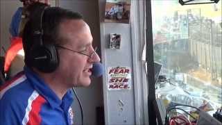 Johnny Gibson Official World of Outlaws Announcer  the microphone  April 12 2014 [upl. by Suoirad]