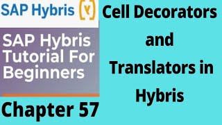 hybris impex tutorial  cell decorator in hybris  cell decorator vs translator  hybris tutorial [upl. by Joashus]