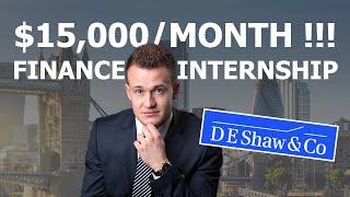 15000month finance internship  Top 3 Tips  Interview Questions  D E Shaw amp Co [upl. by Atik]