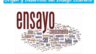 Origen y desarrollo del ensayo literario [upl. by Fenwick]