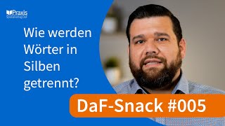 Silbentrennung  Wie werden Wörter in Silben getrennt  DaFSnack  005 [upl. by Toddy]