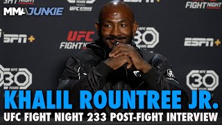 Khalil Rountree Makes Case For Alex Pereira Title Fight After TKO  UFC Fight Night 233 [upl. by Gay392]