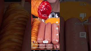 Mukbang corn dog eating a s m r in 52 second sulomator😋😋😋 [upl. by Inneg]