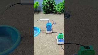 Diy mini motor water pump science project mini tractor and cow video  74 [upl. by Hanus]