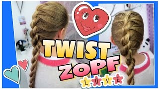 TWIST ZOPF Bauernzopf getwistet💜coole Mädchen ZöpfeampFrisuren Anleitung [upl. by Brandice]