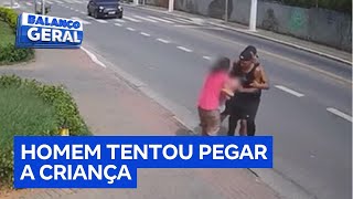 Câmera de segurança flagra tentativa de sequestro de criança na zona norte de São Paulo [upl. by Arelus]