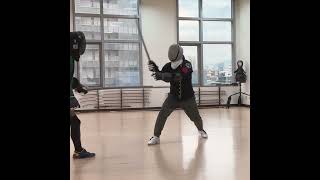 2024831 classical fencing Sidesword vs katana [upl. by Anaitat]