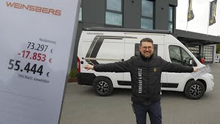 17853 € Wohnmobil Preise fallen 💥 Weinsberg Carabus 540 MQ mit Dusche Küche Ess Schlafzimmer [upl. by Aniryt810]