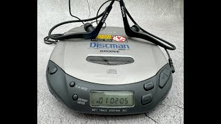 Portable CD player Sony Discman D181 Grey Mega Bass  Sony original headphones [upl. by Behm]