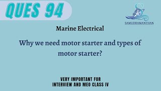 Why Motor Starters are Essential Types and Functions Explained  samudramanthan [upl. by Germana]