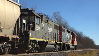 Illinois Central Trailing on CN589 Great Morning at Sabourin Road 11102024 [upl. by Rochell]