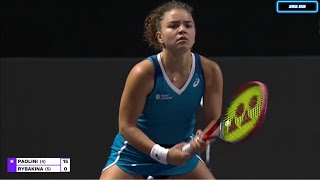 Jasmine Paolini vs Elena Rybakina Highlights  WTA Finals 2024 [upl. by Alver118]