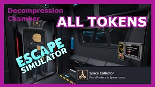 Decompression Chamber Playthrough and ALL TOKENS  Adrift In Space  Escape Simulator [upl. by Spaulding]